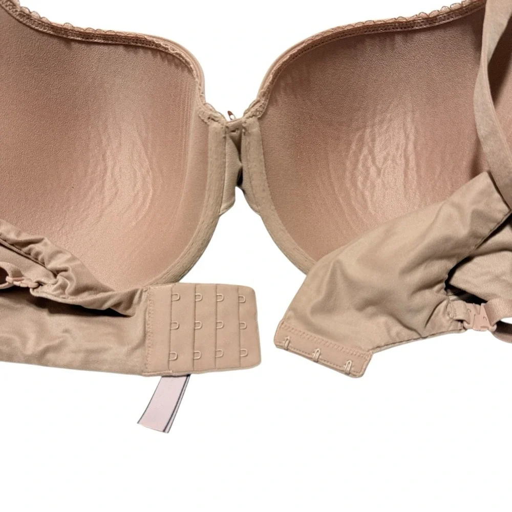 Victoria's Secret Perfect Shape 38ddd Bra Beige‎ Underwire Bow Accent Preowned